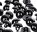 UPSTORE 100pcs Solid Eyes Black Plastic Safety Eyes for Bear Doll Puppet Plush Animal Toy 10mm