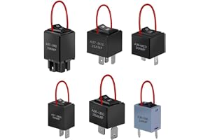 Czdraiq 9038A 6-Piece Relay Bypass Switch Kit, Diagnostic Scan Tool with Amplifier Loop, Fuel Pump Relay Bypass Master Kit for 12V Automotive Electrical Diagnosis