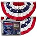 Valley Forge American Fan Flag 1.5' x 3' Polycotton Sentinel 100% Made in U.S.A. Stars and Stripes Bunting Canvas Header Brass Grommets 2-Pack Model PMF-2-T primary