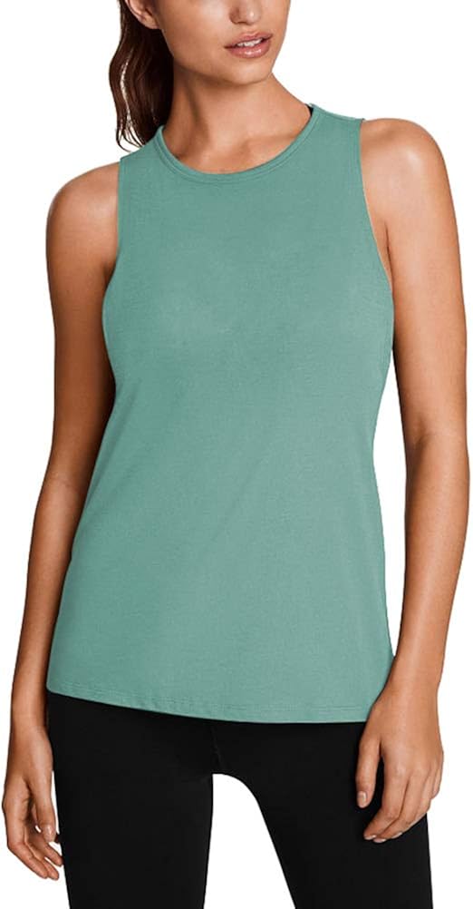 Mippo Workout Tops for Women Yoga Tank Tops Loose Fit Open Back Shirts Gym Clothes: Clothing