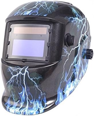 SmartBuy247 Auto Darkening Solar Powered Welding Helmet Mask Welders Arc Tig Mig Grinding (Lighting Skeleton)