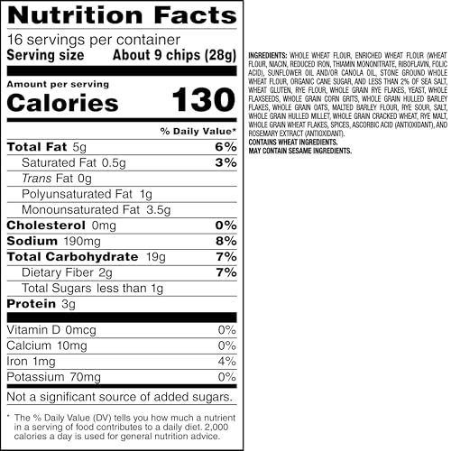 STACY’S PITA CHIPS, MULTIGRAIN, 16 OZ SHARING SIZE BAG