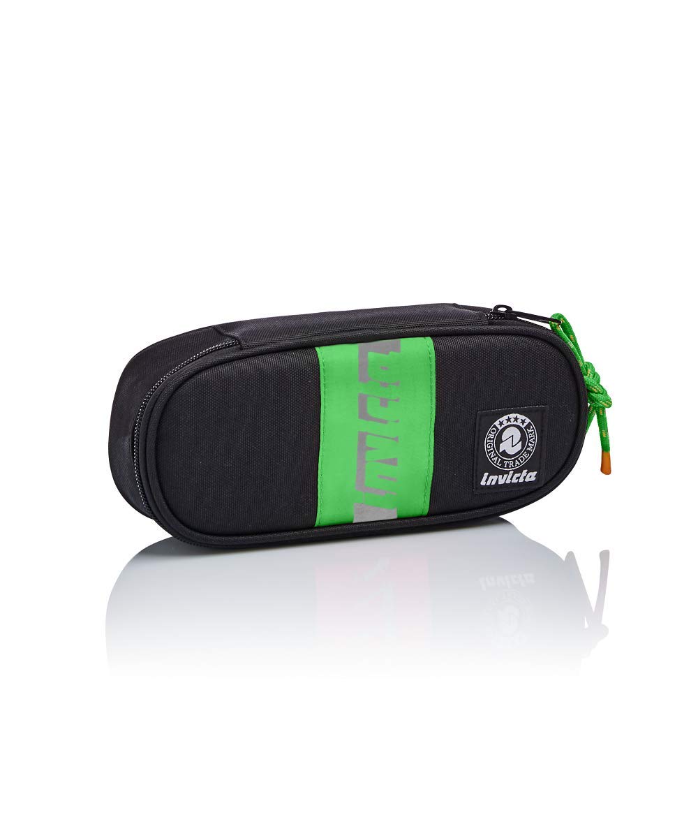 Invicta Pencil case - REFLECT BAND § Pen Bag, Box for Stationery, Pen Pouch, Perfect for School Supplies, for Teen, Girls&Boys, Italian Design, green