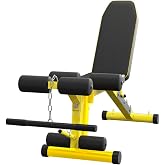 EASY BIG Utility Weight Bench with Leg Extension - Multi-Position Adjustable Bench for Strength Training, Dumbbell Exercise and Ab Workouts