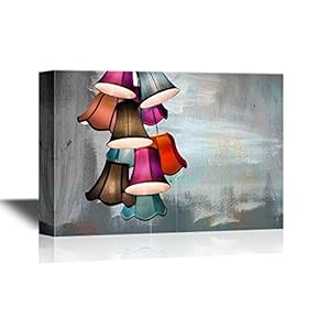 Canvas Wall Art - Colorful Lamps on Abstract Background - Gallery Wrap Modern Home Art | Ready to Hang - 12x18 inches