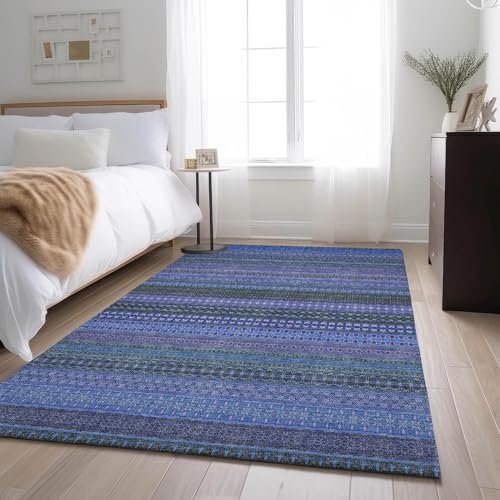 Addison Rugs Mayfield AMF527 Blue 3' x 5' Indoor Premium Machine Washable Rug,…