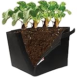 Growsun 7-Gallon 5-Pack Square Fabric Grow Bag with Velcro