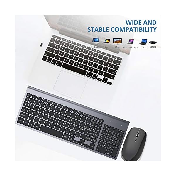 FENIFOX-Wireless-Keyboard-Mouse24G-USB-Slim-QWERTY-UK-Compact-Quiet-ErgonomicFor-Computer-PC-Laptop-TV-TabletSilver-White-Black-Grey FENIFOX Wireless Keyboard & Mouse,2.4G USB Slim QWERTY UK Compact Quiet Ergonomic,For Computer PC Laptop TV Tablet…