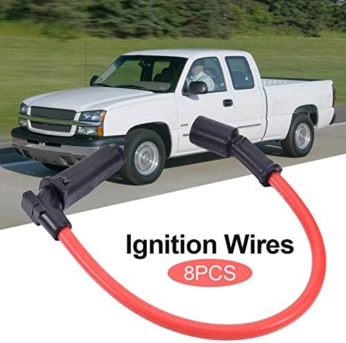 wonderday Car Ignition Wires, 8 PCS High Voltage Ignition Wires 10.5MM Spark Plug Wires Car Starter Cables 9059 For 1999-2006 GMC Chevy Engines