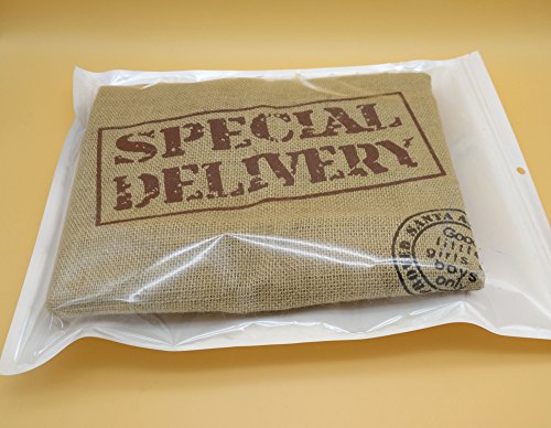 YIMEI Jute gift bag with drawstring,Stocking Stuffers & Holiday Gift Vintage Noel Hessian Burlap Santa Sack for Christmas, Brown