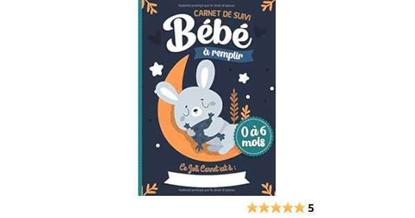 Carnet De Suivi Bebe A Remplir 0 A 6 Mois Cahier Tout En Un Pour Un Suivi Quotidien De Bebe De Son Allaitement De Son Sommeil Et De Sa Sante Cadeau