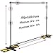 T-Sign 8'x8' Professional Backdrop Banner Stand Large Tube Heavy Duty Telescopic Step and Repeat for Photo Booth Background and Trade Show with Carrying Case and Sand Bags for Free