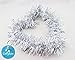 Carykon Elegant Hanging Sparkly Tinsel Garland for Christmas Tree Decoration, 5 Pcs, Each 3 Inch W x 6 Feet L, Holiday Decoration (Silver)