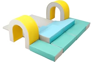 Joyspirit Foam Climbing Blocks Set - 10PCS Indoor Active Playset, Soft Climbing Indoor Set for Infants, Preschools, Toddlers