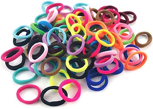 8 5mm Hair Ties Rubber Bands For Women Girls Thick Curly Hair 100