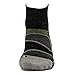 Feetures! Men's Elite Merino+ Cushion Quarter, Charcoal + Reflector, large