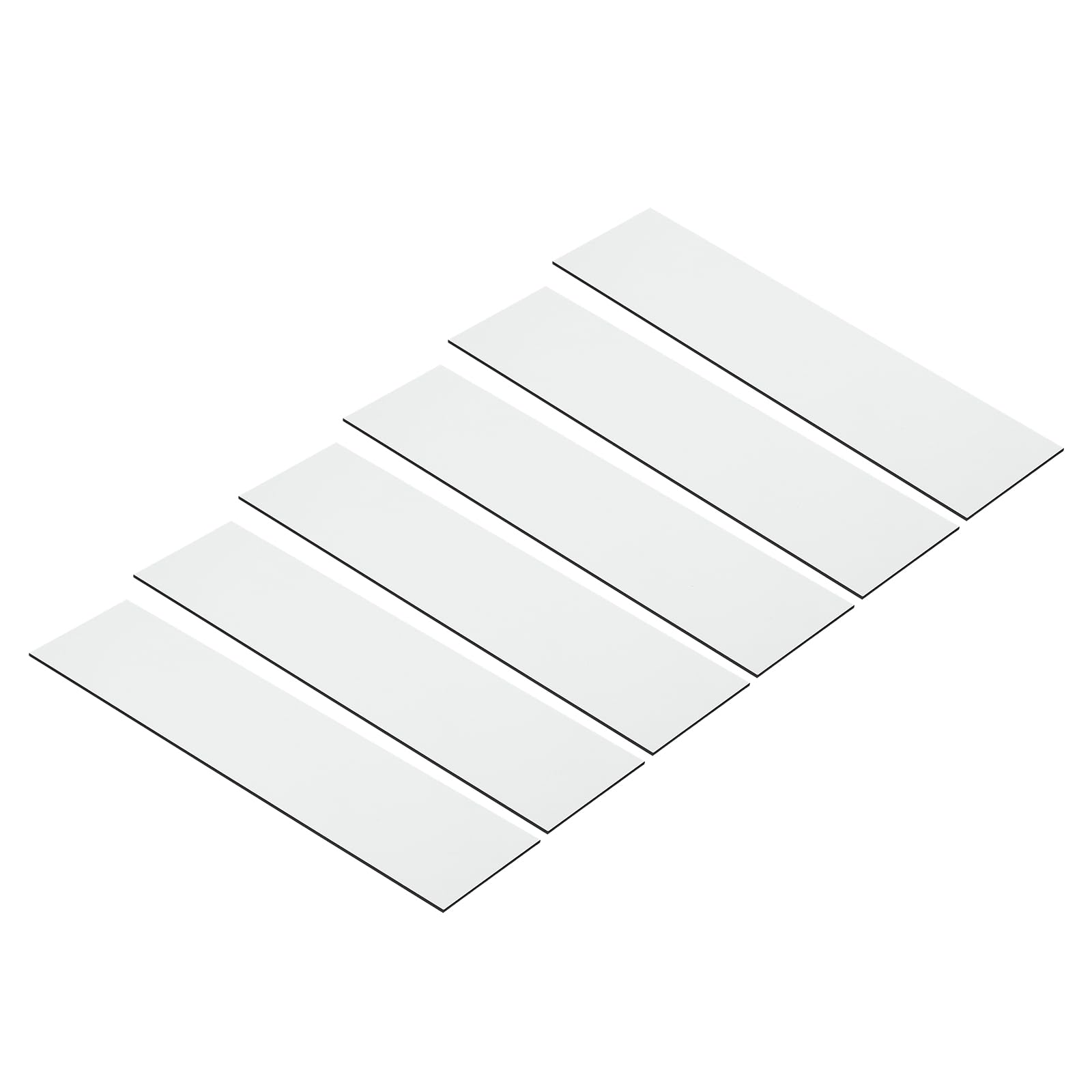 PATIKIL 8"x2" Blank Name Plates, 6 Pack Custom Engraved Name Plate Rectangle Laser Engraving Blanks for Personalized Nameplates Office Desk DIY Painting Supplies, White, Black