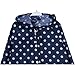 LOHOME Lady’s Raincoat, Women's Long Dot Style Waterproof Hooded Raincoat Clothing Rainwear Rain Jacket Quick Dry Beautiful Cute Wind Coat for Women Ladies Girls (Navy)