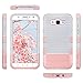 ULAK Galaxy J7 Case, Anti Slip Galaxy J7 Case for Girls Dust Scratch Shock Resistance Protective Cover for Samsung Galaxy J7 J700 (2015) Hybrid High Soft Silicone + Hard PC Case (Rose Gold Stripes)