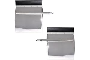 EASYINST Quarter Fenders for Semi Truck, 24" x 24" Stainless Steel, Tube Bracket and Mounting Hardware Included, Right Left, Stainless Steel Quarter Fender Kit Set