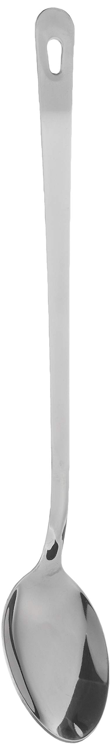 Genware 300016 Stainless Steel Serving Spoon with Hanging Hole, 16 inches Length