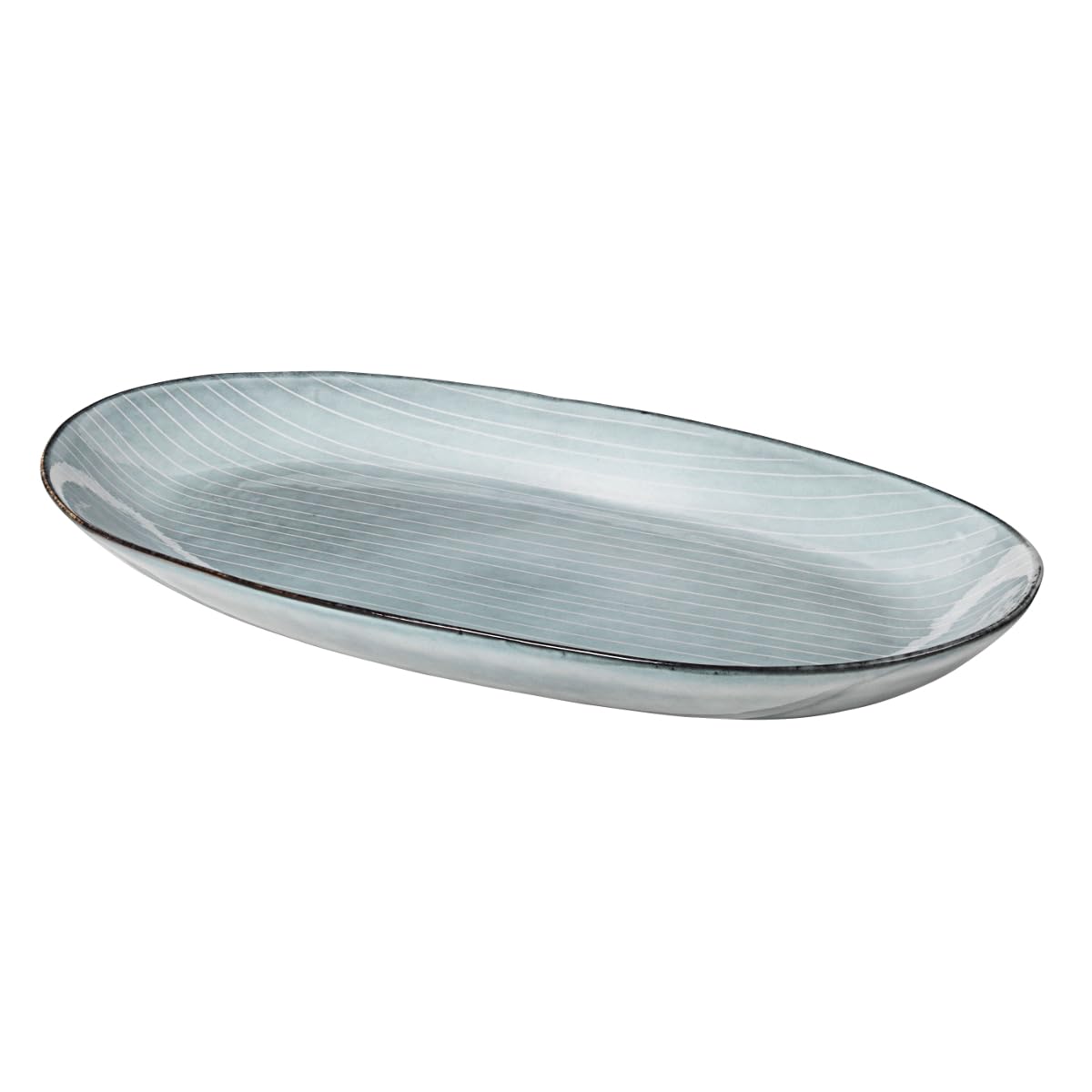 broste Copenhagen 14533172 Serving Platter, Stoneware, Nordic Sea, 30 cm