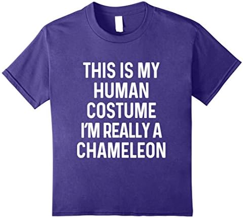 Kids Funny Chameleon Costume Shirt Halloween Kids Men and Women 8 Purple