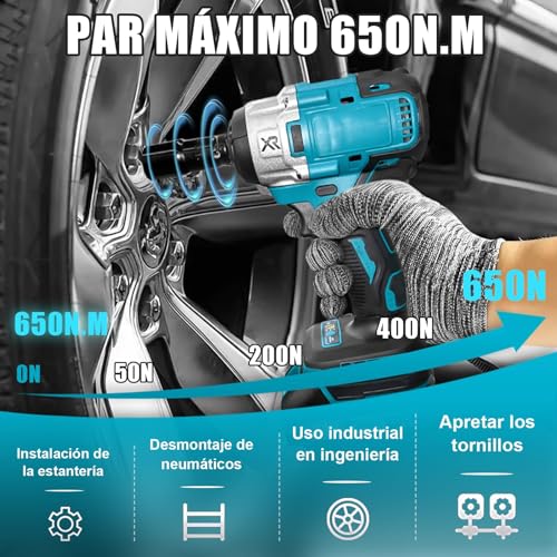 Taladro y Llave de Impacto Inalámbricos 2 en 1, Kit de Herramientas Eléctricas, Pistola de Impacto 21V 650NM, Motor Sin Escobillas, Taladro Atornillador 25+3, 2 velocidades, 29 piezas, Incluye Caja