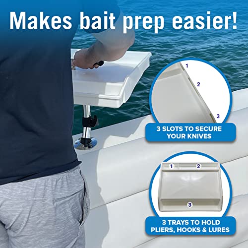 Boat Cutting Board Rod Holder Bait Station and Filet Table for Boat