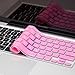 Kuzy Keyboard Cover Compatible with Pro 13 15 17 inch and Air 13.3 inch Silicone Skin Protector, Rose Pink