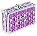 Vaultz Locking Supply Box, 8.25 x 5.5 x 2.5 Inches, Pink Reflective Diamond (VZ00777)