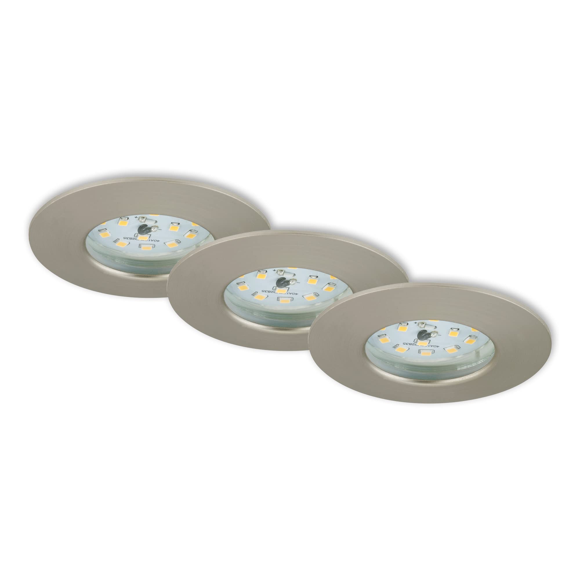 Briloner LED ceiling light, ceiling lamp, spot light, ceiling spot, satin nickel, LED GU10 3 W, rotatable