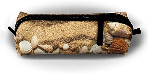 Homlife Beach Sand Small Cute Pen Bag Pencil Case Zipper Slim Stick Holder School