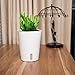 Vencer Self Watering Planter (3 Pack) Modern Decorative Planter Pot for All House Plants Flowers, Herbs,African Violets,Succulents,White,VF-066