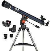 Celestron AstroMaster 70AZ Refractor Telescope for Moon &amp; Planet Viewing | Fully Coated Glass Optics, Crisp Moon &amp; Planetary Views, Alt-Azimuth Mount with Easy Manual Controls, Beginner Friendly