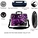 Meffort Inc 15.6 Inch Neoprene Laptop Bag – Water Resistant, Reinforced Zipper, Adjustable Shoulder Strap, Extra Side Pocket, Fits 15 to 15.6 Inch Laptops - Purple Butterfly Heart