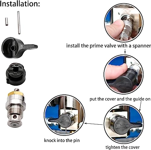 235014 Prime - Válvula De Pulverización Y Filtro De Entrada UNF De 7/8 Pulgadas Y 246384 - Kit De Repuesto Para Colador De Colector De Bomba Graco 390 395 490 495 595