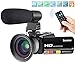 Camcorder,Besteker 1080P IR Night Vision Camcorders Full HD Portable Digital Video Camera with External Microphone and Wide Angle Lens
