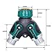 Bamo Soaker Hose Splitter - 2 Way Ball Valve Garden Water Hose Y Connector | Full Metal Body For Outdoor Faucet, Sprinkler & Drip Systems. Includes: 10 Rubber Washers + 3 Years Guarantee