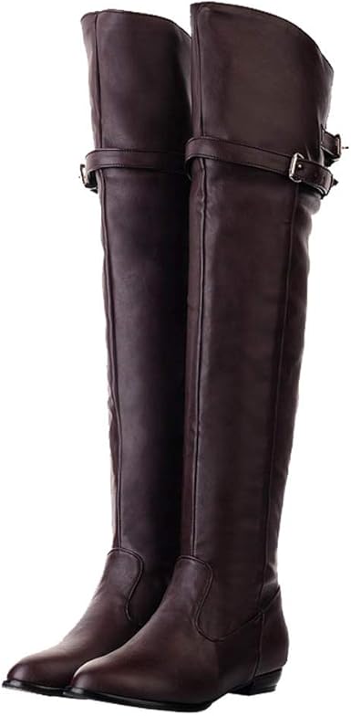 sexy flat knee high boots