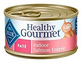 Blue Buffalo Healthy Gourmet Natural Adult Pate Wet Cat Food, Indoor Salmon 3-oz cans (Pack of 24)