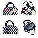 Moonwind Polka Dot 3pcs Kids Book Bag School Backpack Handbag Purse Girls Teen (Navy 4Pcs Polka Dots)