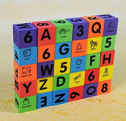 Verdes 30 Pcs Alphabet &amp; Numbers Foam Blocks by Verdes