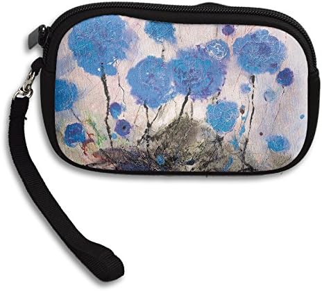Free Spinner Flower Painting Women's Customized Coin Purse Storage Package Wallet Zipper Change Holder Bag Key Wristlet Wallet Handbag Wallet Zipper Mini Wallet