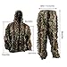 Upgrade Ghillie Suit Set, 3D Lifelike Super Lightweight Camouflage Clothing Outdoor Jungle Woodland Hunting for Youth and Adult