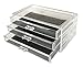 Sodynee Makeup Organizer Cosmetic Organizer Jewelry and Cosmetic Storage Display Box,3 Drawers