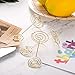 Shappy 24 Pack Wedding Table Name Number Holders Table Card Holder Stands Place Paper Menu Clips Picture Memo Note Photo Holder (Gold)