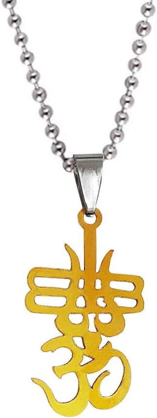 RICH AND FAMOUSSilver, Gold Plated Mahadev Shiva Om Trishul Pendant for Boys & Girls