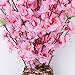 Soledi Artificial Peach Bouquet 10 Bunch Blossom Flower for Home Office Decor Pink