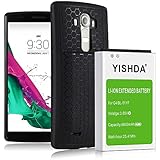 YISHDA LG G4 Battery Case 6600mAh Replacement LG BL-51YF Battery LG G4 US991 H812 H815 H810 H811 LS991 VS986 Back Cover &amp; Protective Case | LG G4 Extended Battery [18 Month Warranty]